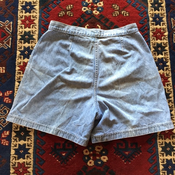 Vintage Denim High Waisted Shorts - Picture 4 of 7